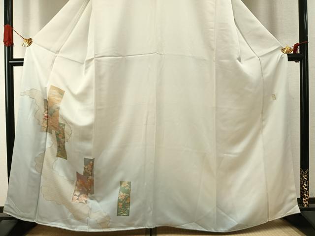 平和屋着物●金彩友禅　卓越技能者・名工・和田光正　訪問着　色紙重ね花文　暈し染め　金彩　正絹　逸品　AABI9221fy