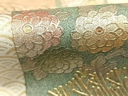 平和屋着物●金彩友禅　卓越技能者・名工・和田光正　訪問着　色紙重ね花文　暈し染め　金彩　正絹　逸品　AABI9221fy
