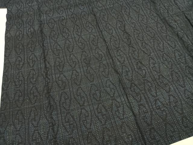 平和屋着物●結城紬　80亀甲　幾何学文様　正絹　逸品　AABI9223fy