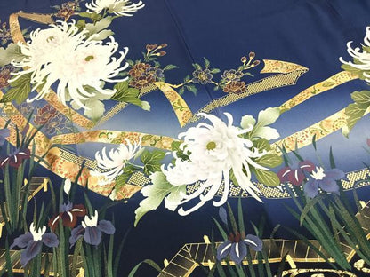 平和屋着物●豪華振袖　草花文　暈し染め　金彩　さが美扱い　正絹　逸品　AABI9224fy