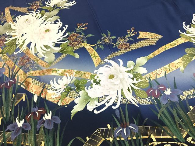 平和屋着物●豪華振袖　草花文　暈し染め　金彩　さが美扱い　正絹　逸品　AABI9224fy