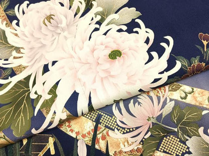 平和屋着物●豪華振袖　草花文　暈し染め　金彩　さが美扱い　正絹　逸品　AABI9224fy