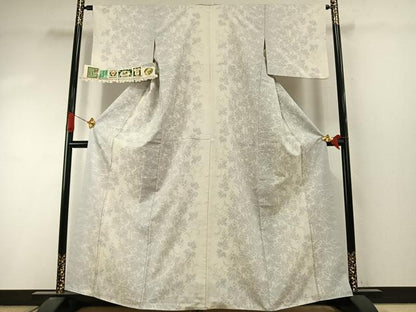 平和屋着物●結城紬　奥順　はたおり娘　100亀甲　唐草文　証紙付き　正絹　逸品　AABI9227fy
