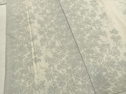 平和屋着物●結城紬　奥順　はたおり娘　100亀甲　唐草文　証紙付き　正絹　逸品　AABI9227fy