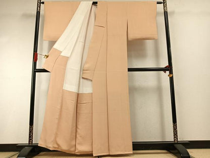 平和屋着物●上質な色無地　雄黄色　正絹　逸品　AABI9229fy