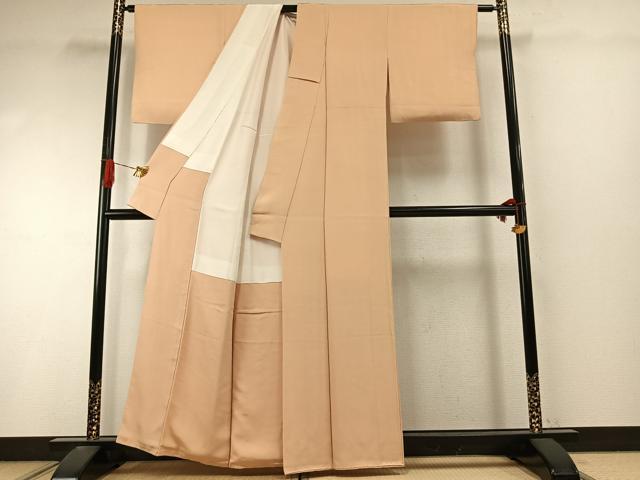 平和屋着物●上質な色無地　雄黄色　正絹　逸品　AABI9229fy