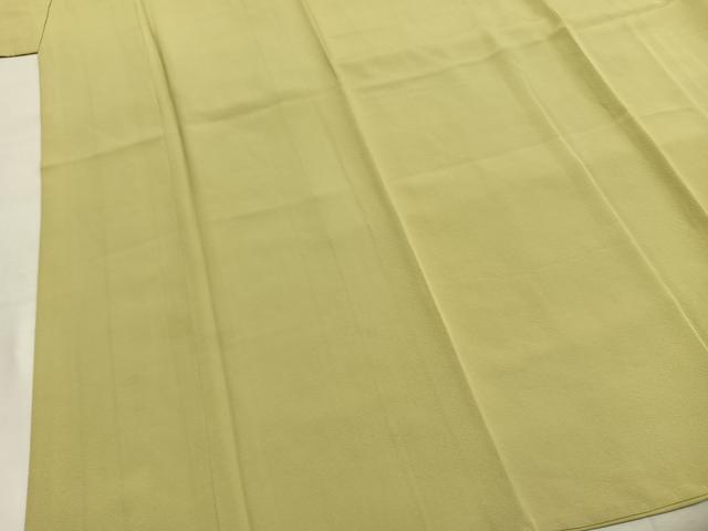 平和屋着物●上質な色無地　枯草色　正絹　逸品　AABI9232fy