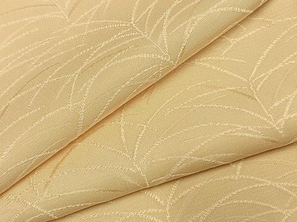 平和屋着物●上質な色無地　芝地紋　蜂蜜色　正絹　逸品　未使用　AABI9233fy