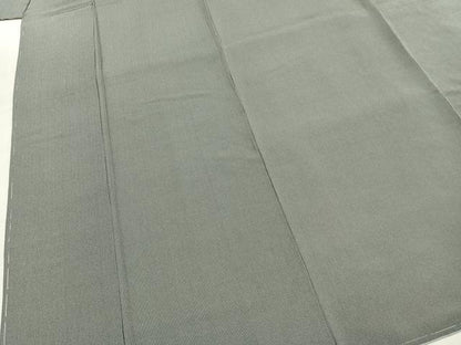 平和屋着物●江戸小紋　万筋　黒色×灰色　正絹　逸品　未使用　AABI9238fy