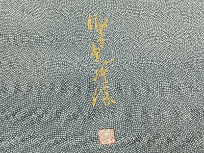 平和屋着物●伝統工芸師　服部光擴　江戸小紋　鮫小紋柄　正絹　逸品　AABI9239fy