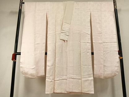 平和屋着物●振袖用長襦袢　袷　絞り　草花地紋　暈し染め　正絹　逸品　AABI9246fy