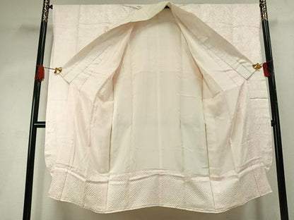 平和屋着物●振袖用長襦袢　袷　絞り　草花地紋　暈し染め　正絹　逸品　AABI9246fy
