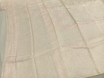 平和屋着物●振袖用長襦袢　袷　絞り　草花地紋　暈し染め　正絹　逸品　AABI9246fy