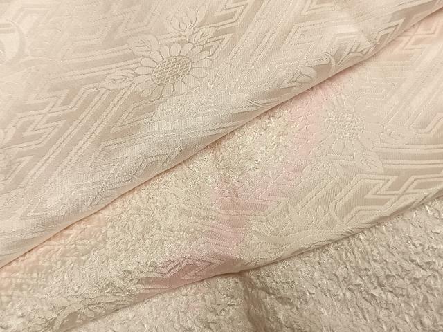 平和屋着物●振袖用長襦袢　袷　絞り　草花地紋　暈し染め　正絹　逸品　AABI9246fy