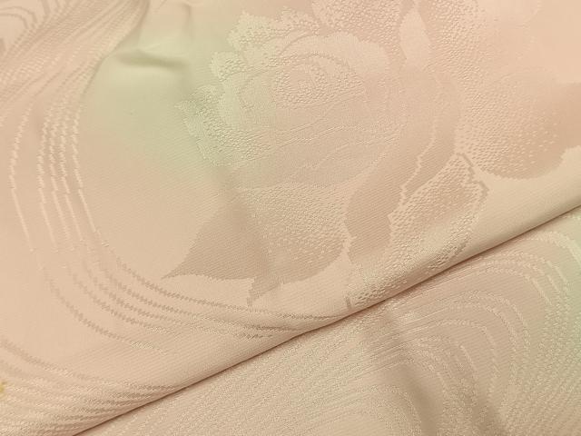 平和屋着物●小振袖用長襦袢　無双仕立て　流水花地紋　暈し染め　半衿刺繍　正絹　逸品　AABI9248fy