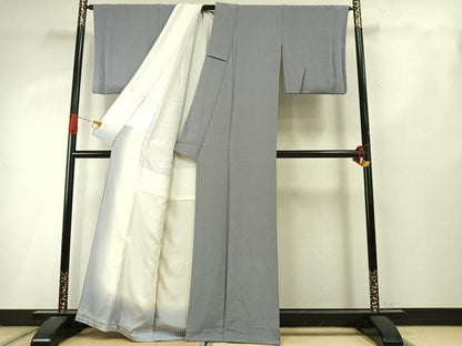 平和屋着物●江戸小紋　鮫小紋柄　鬼しぼ縮緬　正絹　逸品　AABI9251fy
