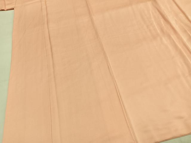 平和屋着物●上質な色無地　水柿色　正絹　逸品　未使用　AABI9252fy