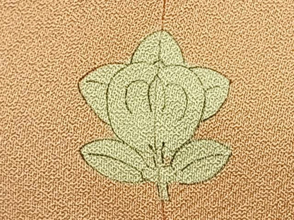 平和屋着物●上質な色無地　水柿色　正絹　逸品　未使用　AABI9252fy