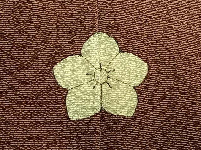 平和屋着物●上質な色無地　櫨色　正絹　逸品　AABI9254fy