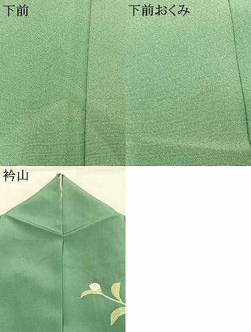平和屋着物●訪問着　友禅　草花文　暈し染め　正絹　逸品　AABI9259fy
