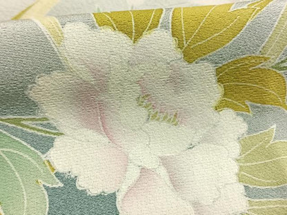 平和屋着物●訪問着　友禅　草花文　暈し染め　正絹　逸品　AABI9259fy