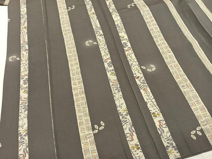 平和屋着物●上質な小紋　舞葉間道　蛍暈し　正絹　逸品　AABI9267fy
