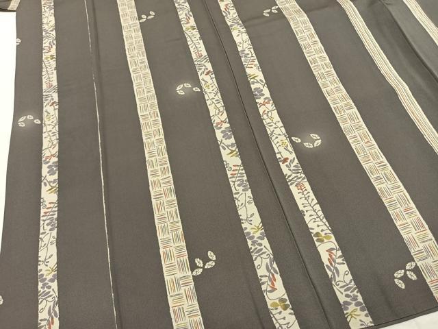 平和屋着物●上質な小紋　舞葉間道　蛍暈し　正絹　逸品　AABI9267fy