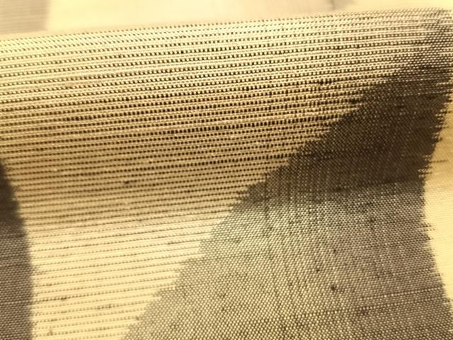 平和屋着物●上質な紬　幾何学文様　正絹　逸品　AABI9269fy