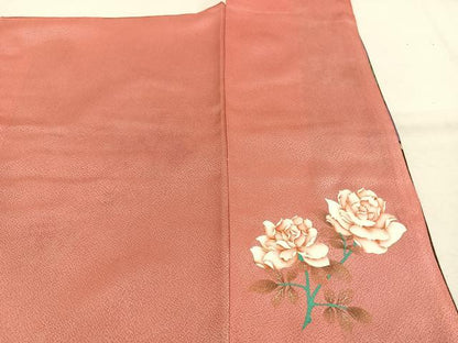 平和屋着物●豪華振袖　花鳥文　暈し染め　金通し地　正絹　逸品　AABI9270fy