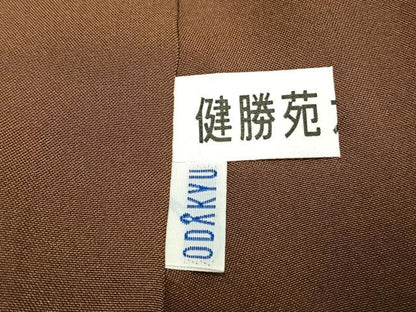 平和屋着物●上質な紬　横段文　小田急百貨店・健勝苑扱い　正絹　逸品　未使用　AABI9273fy