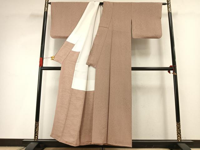 平和屋着物●二代目 川村久太郎　小紋　変わり縞　正絹　逸品　AABI9276fy