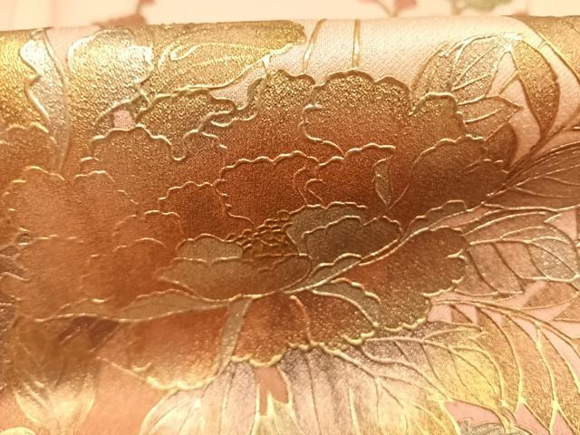 平和屋着物●金彩友禅　卓越技能者・名工・和田光正　訪問着　草花文　暈し染め　金銀彩　正絹　逸品　AABI9277fy