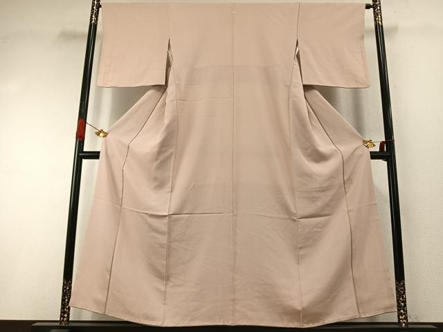 平和屋着物●小毛利作　色無地　灰梅色　正絹　逸品　AABI9284fy