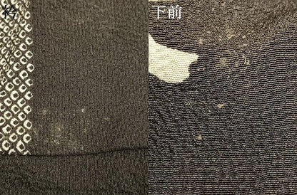 平和屋着物●上質な小紋　兎市松文様　ロング丈　正絹　逸品　AABI9286fy