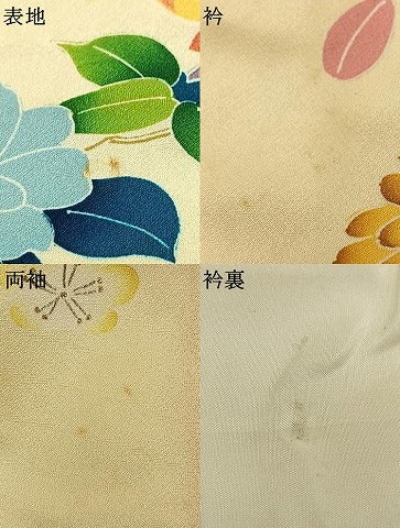平和屋着物●豪華振袖　片輪車花文　暈し染め　金彩　正絹　逸品　AABI9287fy