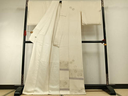 平和屋着物●訪問着　雪輪文　暈し染め　金彩　ロング丈　正絹　逸品　AABI9288fy