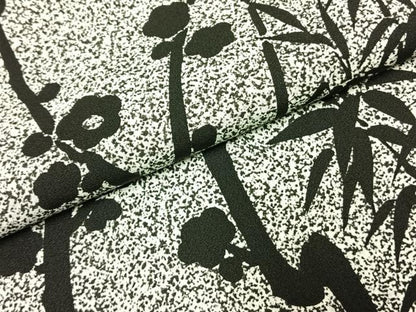 平和屋着物●訪問着　枝梅笹竹文　たたき染め　正絹　逸品　AABI9292fy