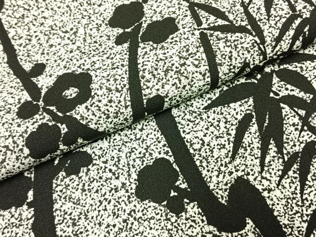 平和屋着物●訪問着　枝梅笹竹文　たたき染め　正絹　逸品　AABI9292fy