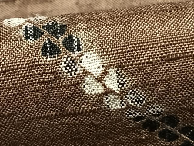 平和屋着物●上質な紬　絞り　斜縞　正絹　逸品　AABI9296fy
