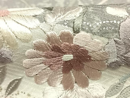 平和屋着物●訪問着　刺繍　地紙花文　暈し染め　金銀彩　正絹　逸品　未使用　AABI9300fy