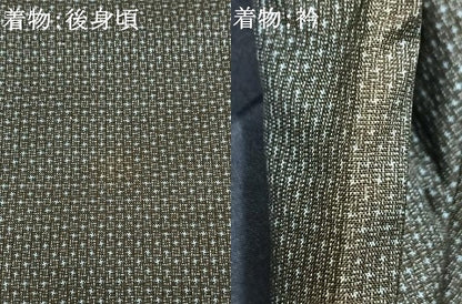 平和屋着物●男性　本場大島紬　アンサンブル　格子　正絹　逸品　AABI9301fy