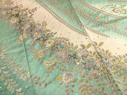 平和屋着物●訪問着　絞り　辻が花　暈し染め　金彩　ロング丈　正絹　逸品　AABI9305fy