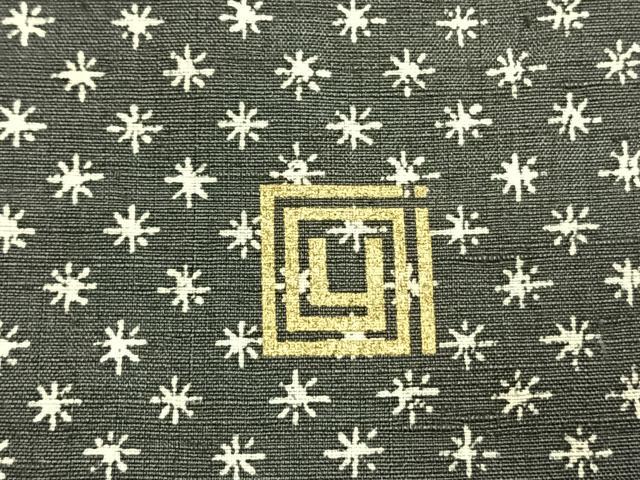 平和屋着物●ファッションデザイナー　稲葉賀恵　小紋　紬地　幾何学文様　正絹　逸品　AABI9312fy