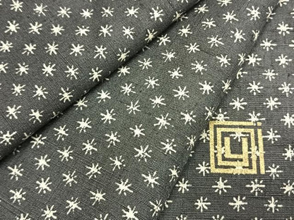 平和屋着物●ファッションデザイナー　稲葉賀恵　小紋　紬地　幾何学文様　正絹　逸品　AABI9312fy