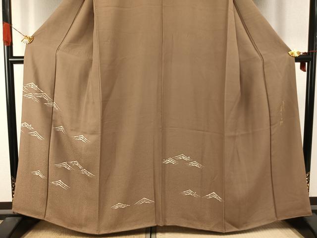 平和屋着物●日本舞踊家 岩井流宗元　岩井友見　訪問着　風景文　正絹　逸品　AABI9313fy