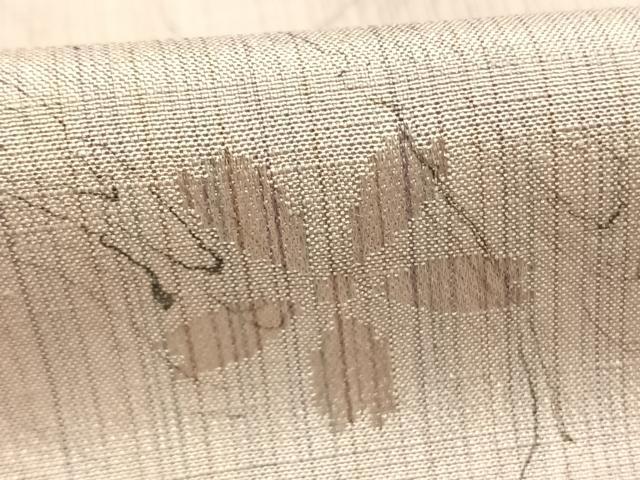 平和屋着物●上質な紬　舞桜文　墨流し文様　正絹　逸品　AABI9314fy