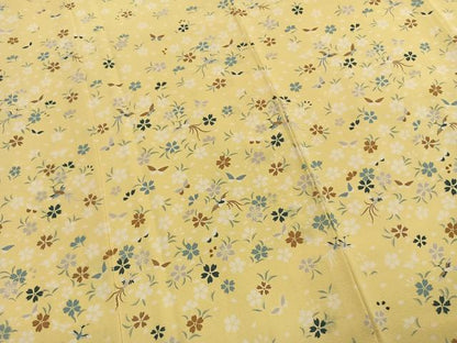 平和屋着物●訪問着　舞蝶花鳥文　正絹　逸品　AABI9317fy