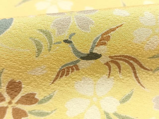 平和屋着物●訪問着　舞蝶花鳥文　正絹　逸品　AABI9317fy