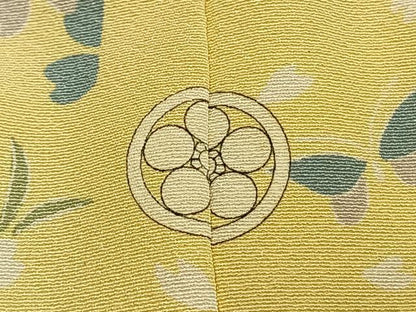 平和屋着物●訪問着　舞蝶花鳥文　正絹　逸品　AABI9317fy
