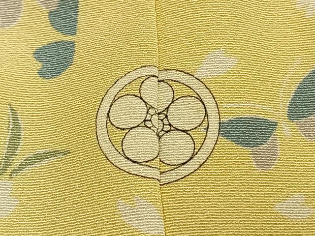平和屋着物●訪問着　舞蝶花鳥文　正絹　逸品　AABI9317fy